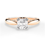 Camila Asscher Cut Lab Grown Diamond 18Kt Rose Gold Engagement Ring