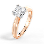 Camila Asscher Cut Lab Grown Diamond 18Kt Rose Gold Engagement Ring - View 4
