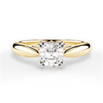 Camila Asscher Cut Lab Grown Diamond 18Kt Yellow Gold Engagement Ring