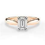 Camila Emerald Cut Lab Grown Diamond 18Kt Rose Gold Engagement Ring