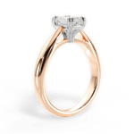 Camila Emerald Cut Lab Grown Diamond 18Kt Rose Gold Engagement Ring - View 4