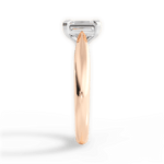 Camila Emerald Cut Lab Grown Diamond 18Kt Rose Gold Engagement Ring - View 2