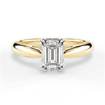 Camila Emerald Cut Lab Grown Diamond 18Kt Yellow Gold Engagement Ring