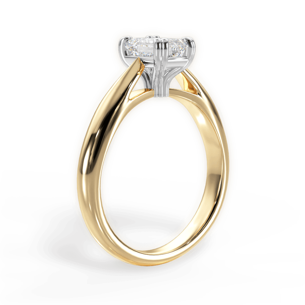 Camila Emerald Cut Lab Grown Diamond 18Kt Yellow Gold Engagement Ring - View 3