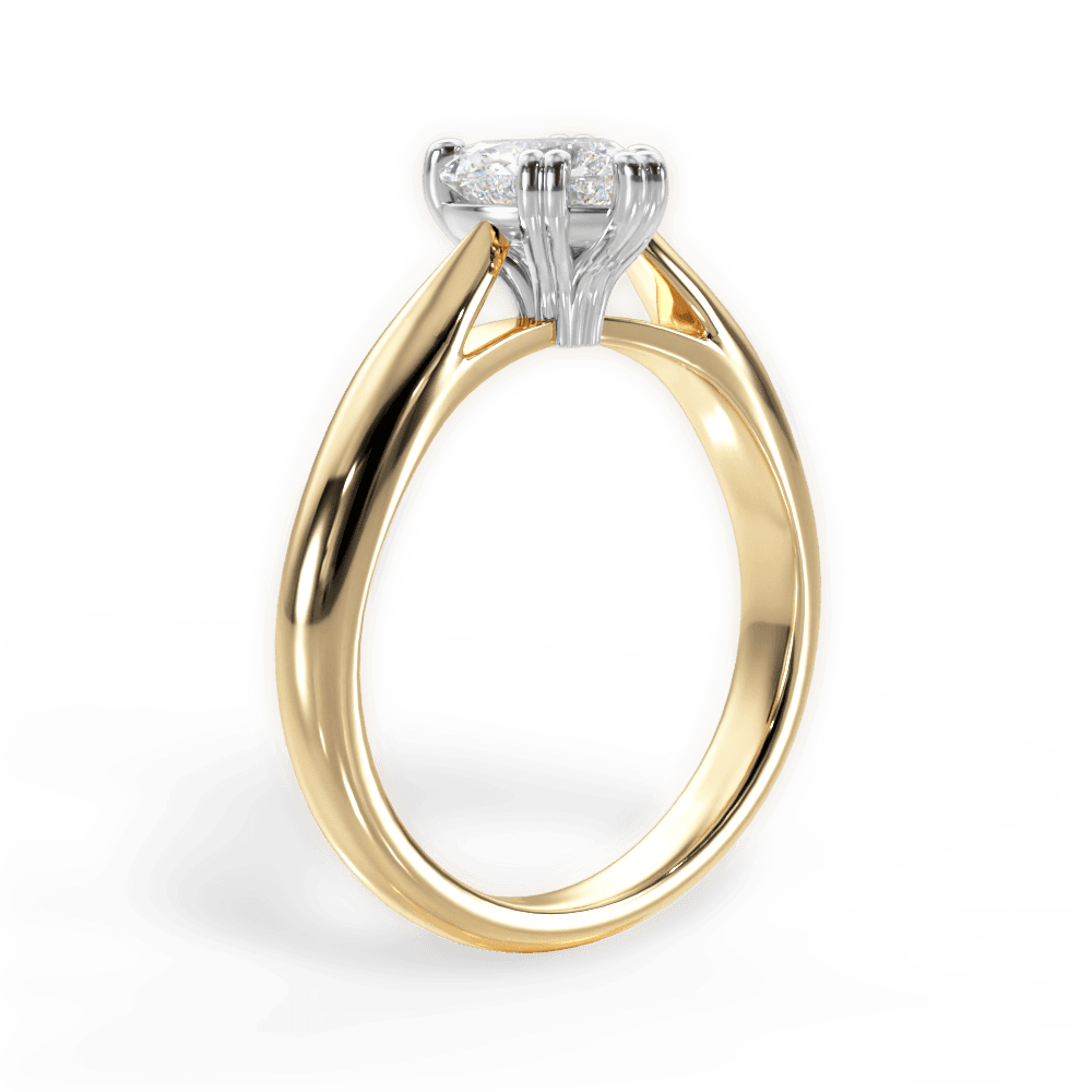 Camila Heart Cut Lab Grown Diamond 18Kt Yellow Gold Engagement Ring - View 4