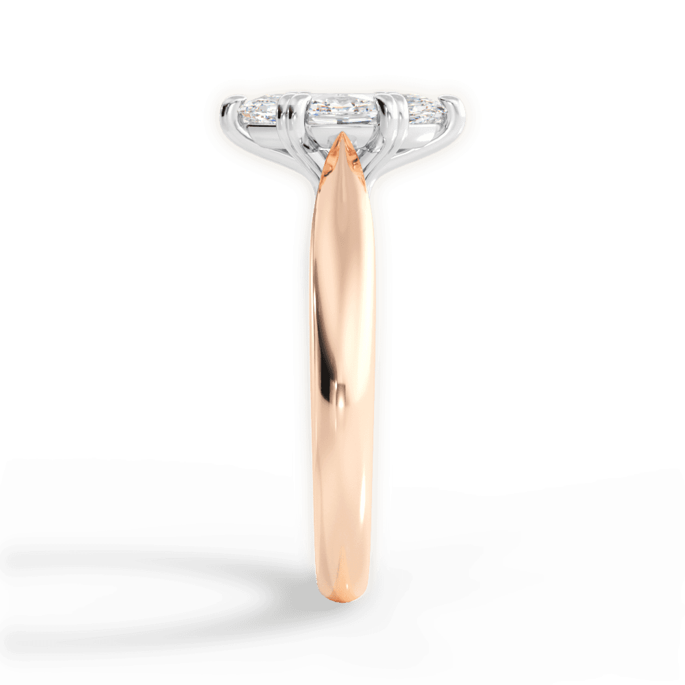 Camila Marquise Cut Lab Grown Diamond 18Kt Rose Gold Engagement Ring - View 2