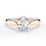 Camila Oval Cut Lab Grown Diamond 18Kt Rose Gold Engagement Ring
