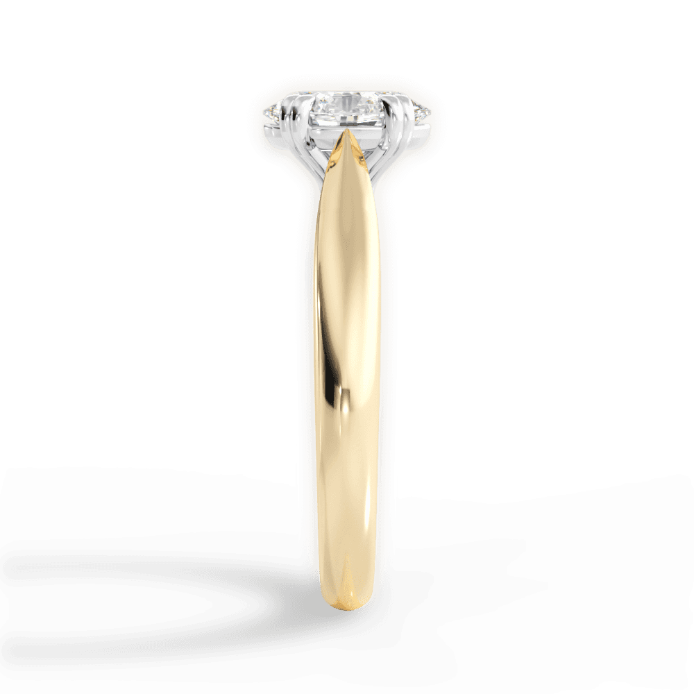 Camila Oval Cut Lab Grown Diamond 18Kt Yellow Gold Engagement Ring - View 2