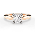 Camila Princess Cut Lab Grown Diamond 18Kt Rose Gold Engagement Ring