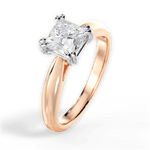 Camila Princess Cut Lab Grown Diamond 18Kt Rose Gold Engagement Ring - View 4