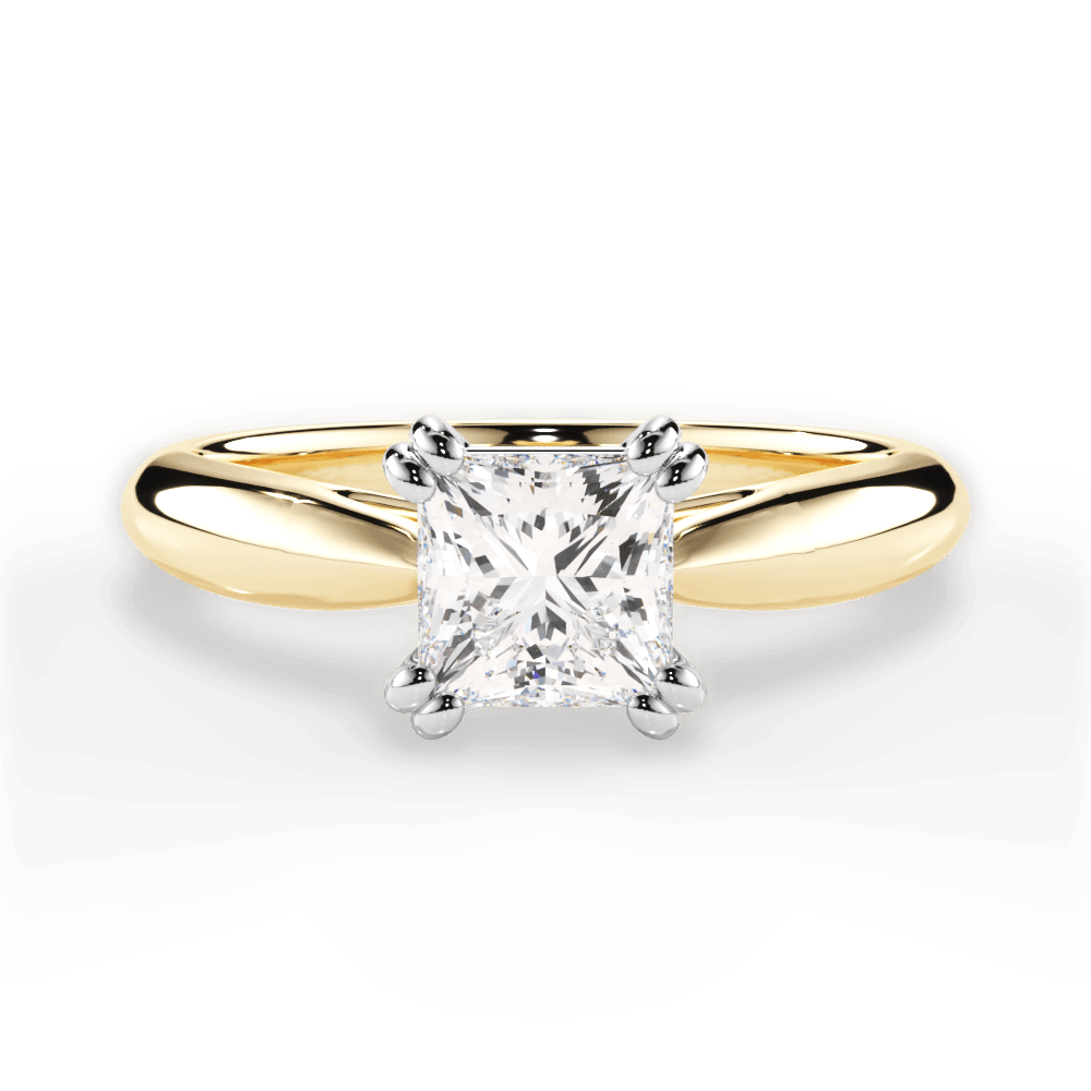 Camila Princess Cut Lab Grown Diamond 18Kt Yellow Gold Engagement Ring