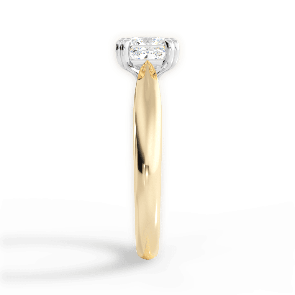 Camila Princess Cut Lab Grown Diamond 18Kt Yellow Gold Engagement Ring - View 4
