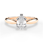 Camila Pear Cut Lab Grown Diamond 18Kt Rose Gold Engagement Ring