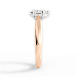 Camila Pear Cut Lab Grown Diamond 18Kt Rose Gold Engagement Ring - View 3