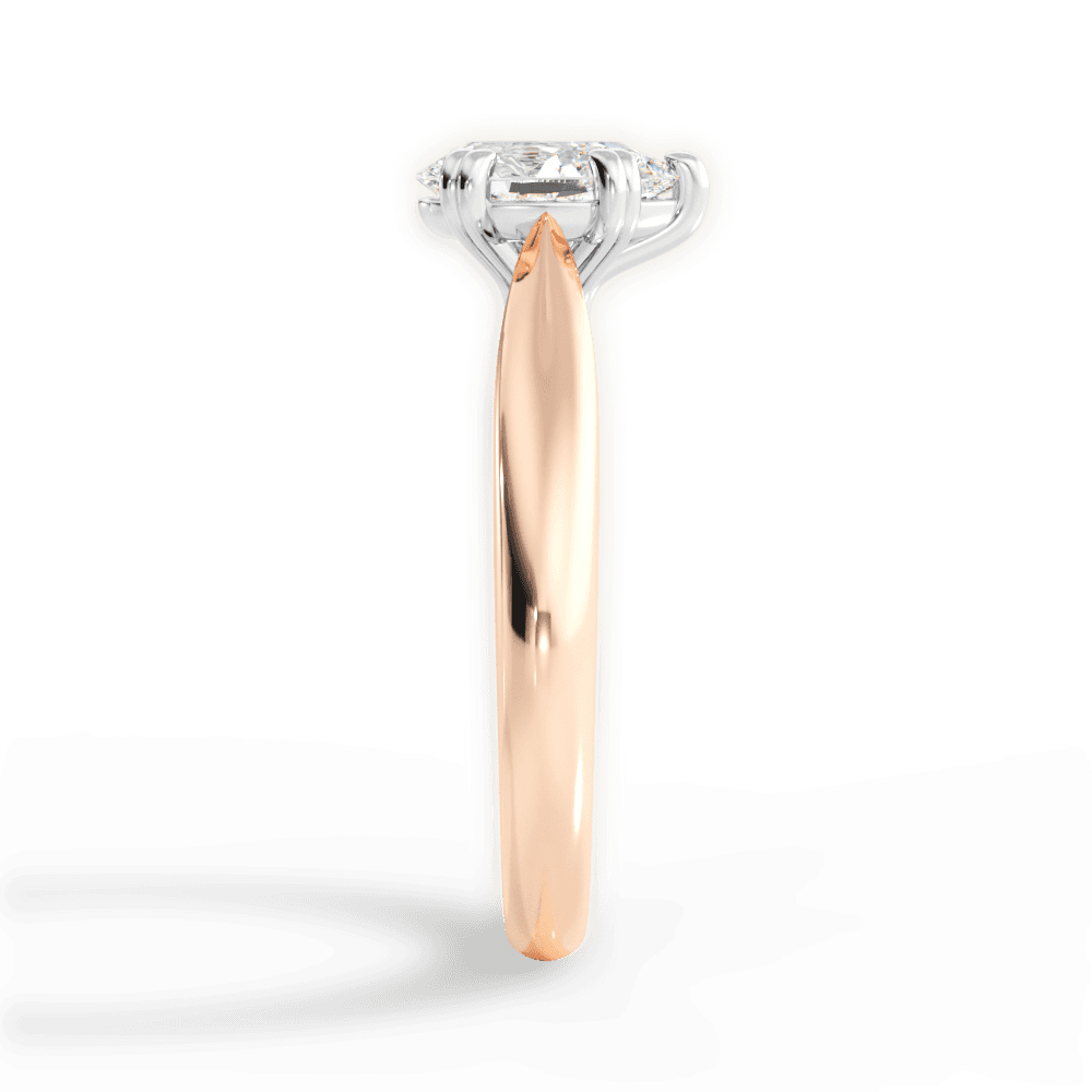 Camila Pear Cut Lab Grown Diamond 18Kt Rose Gold Engagement Ring - View 3