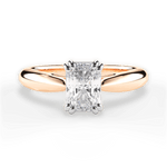 Camila Radiant Cut Lab Grown Diamond 18Kt Rose Gold Engagement Ring