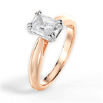 Camila Radiant Cut Lab Grown Diamond 18Kt Rose Gold Engagement Ring - View 3