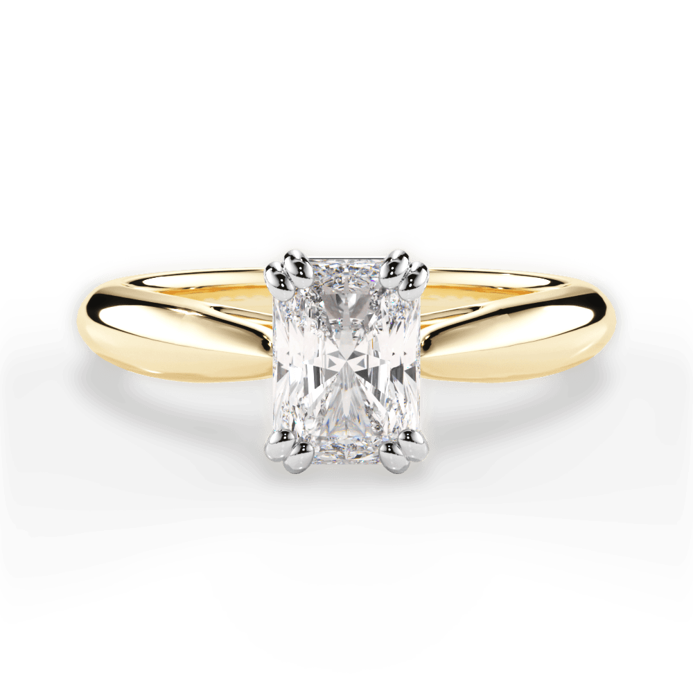 Camila Radiant Cut Lab Grown Diamond 18Kt Yellow Gold Engagement Ring