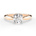Camila Round Cut Lab Grown Diamond 18Kt Rose Gold Engagement Ring