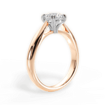 Camila Round Cut Lab Grown Diamond 18Kt Rose Gold Engagement Ring - View 2