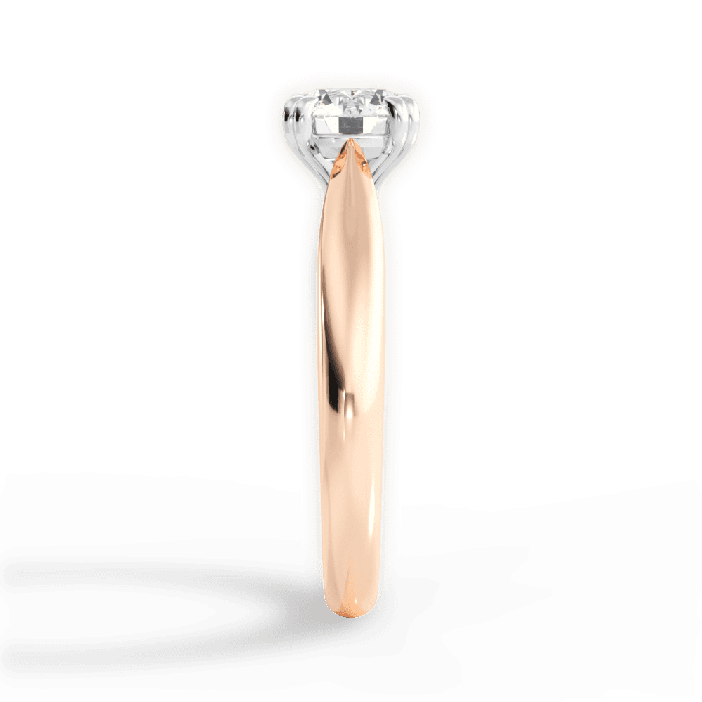 Camila Round Cut Lab Grown Diamond 18Kt Rose Gold Engagement Ring - View 4