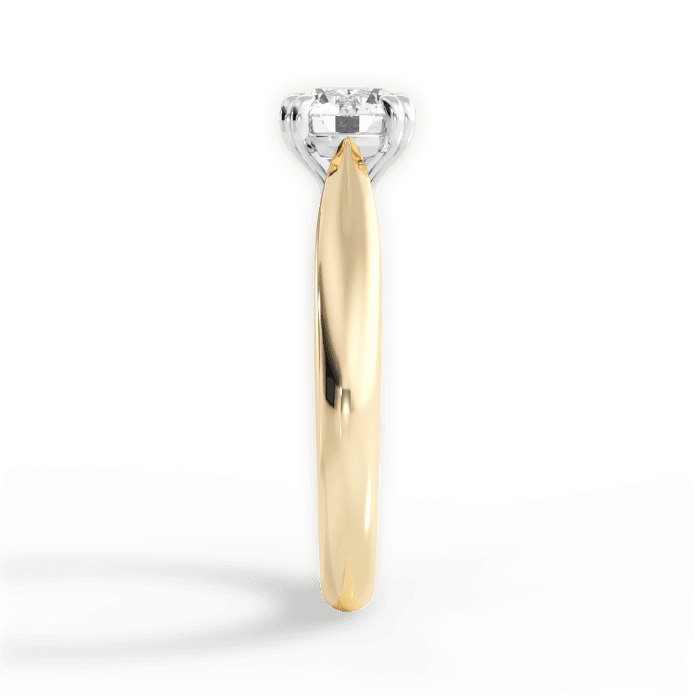 Camila Round Cut Lab Grown Diamond 18Kt Yellow Gold Engagement Ring - View 2