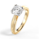Camila Round Cut Lab Grown Diamond 18Kt Yellow Gold Engagement Ring - View 4