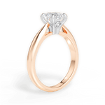 Beverly Asscher Cut Lab Grown Diamond 18Kt Rose Gold Engagement Ring - View 4