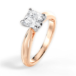 Beverly Asscher Cut Lab Grown Diamond 18Kt Rose Gold Engagement Ring - View 3