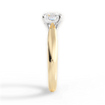 Beverly Asscher Cut Lab Grown Diamond 18Kt Yellow Gold Engagement Ring - View 3