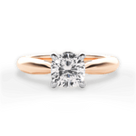 Beverly Cushion Cut Lab Grown Diamond 18Kt Rose Gold Engagement Ring