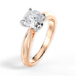 Beverly Cushion Cut Lab Grown Diamond 18Kt Rose Gold Engagement Ring - View 4