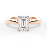 Beverly Emerald Cut Lab Grown Diamond 18Kt Rose Gold Engagement Ring