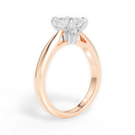 Beverly Emerald Cut Lab Grown Diamond 18Kt Rose Gold Engagement Ring - View 2
