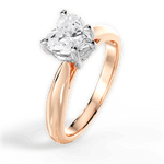 Beverly Heart Cut Lab Grown Diamond 18Kt Rose Gold Engagement Ring - View 3