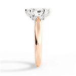 Beverly Marquise Cut Lab Grown Diamond 18Kt Rose Gold Engagement Ring - View 2
