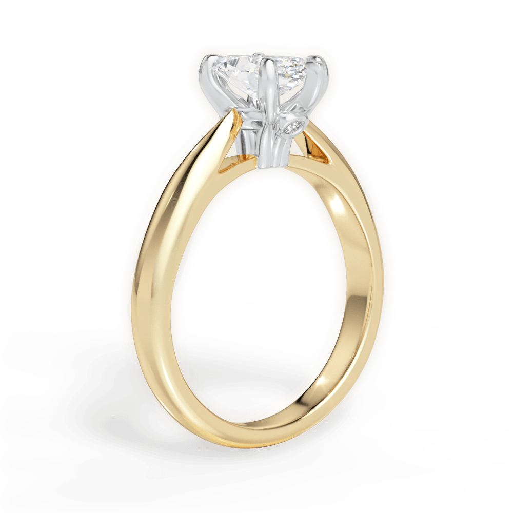 Beverly Marquise Cut Lab Grown Diamond 18Kt Yellow Gold Engagement Ring - View 4