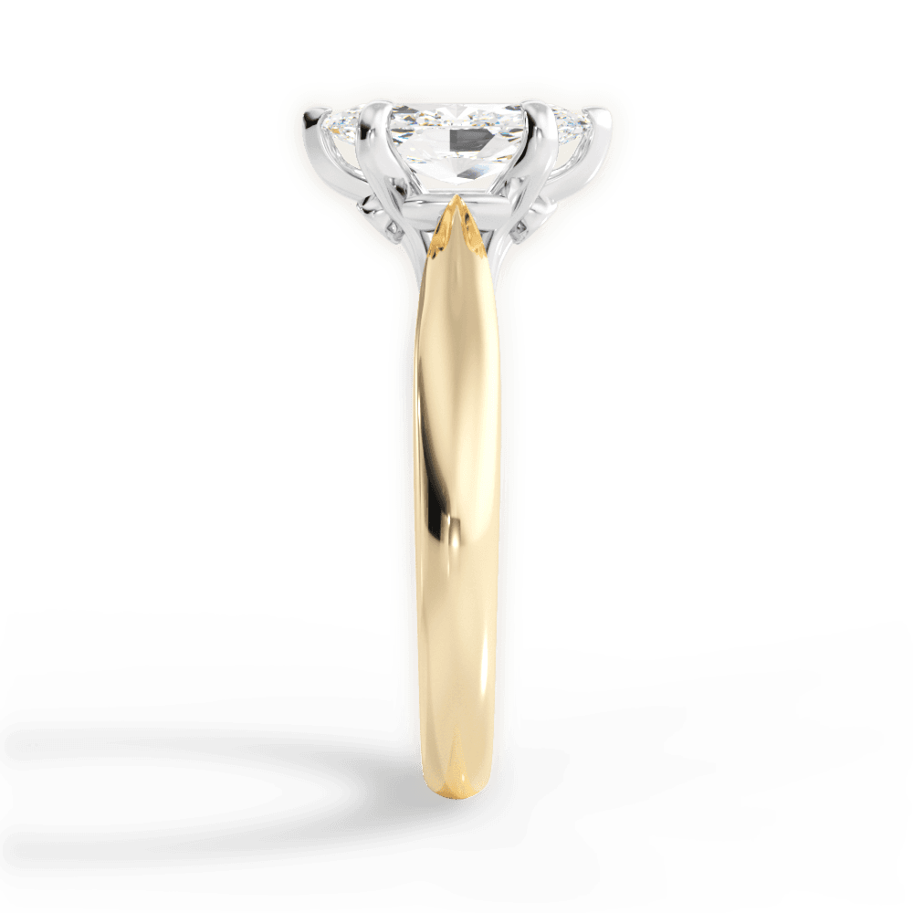 Beverly Marquise Cut Lab Grown Diamond 18Kt Yellow Gold Engagement Ring - View 2