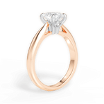Beverly Oval Cut Lab Grown Diamond 18Kt Rose Gold Engagement Ring - View 3
