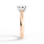 Beverly Oval Cut Lab Grown Diamond 18Kt Rose Gold Engagement Ring - View 4