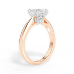 Beverly Princess Cut Lab Grown Diamond 18Kt Rose Gold Engagement Ring - View 3