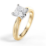 Beverly Princess Cut Lab Grown Diamond 18Kt Yellow Gold Engagement Ring - View 2