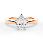 Beverly Pear Cut Lab Grown Diamond 18Kt Rose Gold Engagement Ring