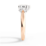 Beverly Pear Cut Lab Grown Diamond 18Kt Rose Gold Engagement Ring - View 3
