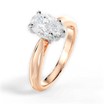 Beverly Pear Cut Lab Grown Diamond 18Kt Rose Gold Engagement Ring - View 4