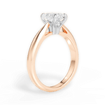 Beverly Radiant Cut Lab Grown Diamond 18Kt Rose Gold Engagement Ring - View 4