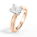 Beverly Radiant Cut Lab Grown Diamond 18Kt Rose Gold Engagement Ring - View 3