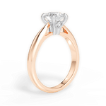Beverly Round Cut Lab Grown Diamond 18Kt Rose Gold Engagement Ring - View 4