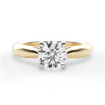 Beverly Round Cut Lab Grown Diamond 18Kt Yellow Gold Engagement Ring
