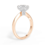 Aria Asscher Cut Lab Grown Diamond 18Kt Rose Gold Engagement Ring - View 2